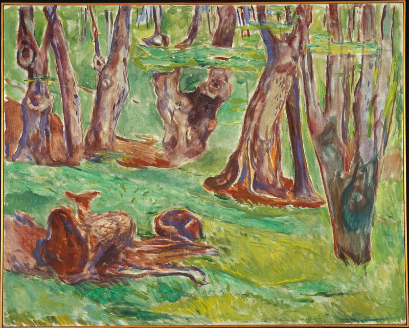 Rugetræstubbe om sommeren - Edvard Munch