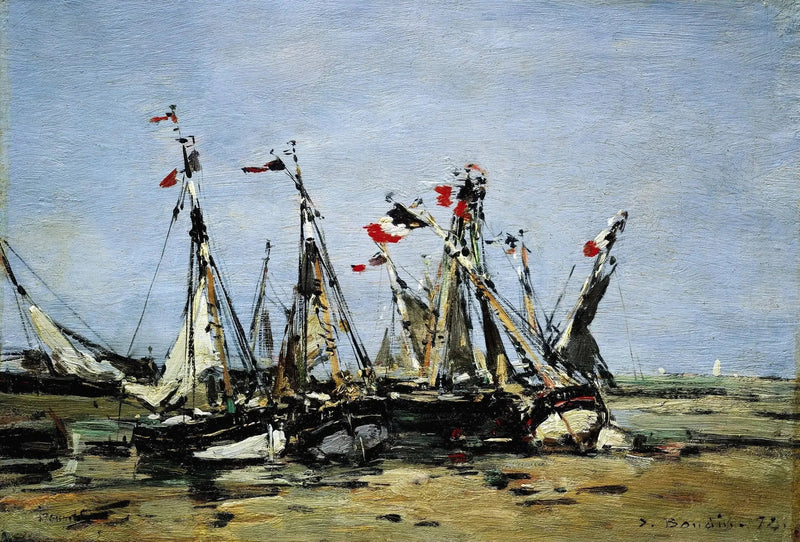 Trouville, mens vi venter på tidevandet - Eugène Boudin