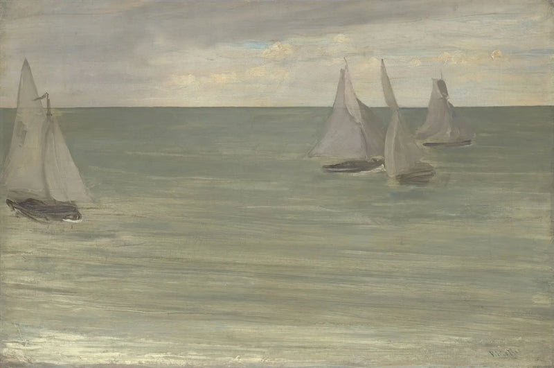 Trouville (Grå og Grøn, sølvhavet) - James Abbott McNeill Whistler