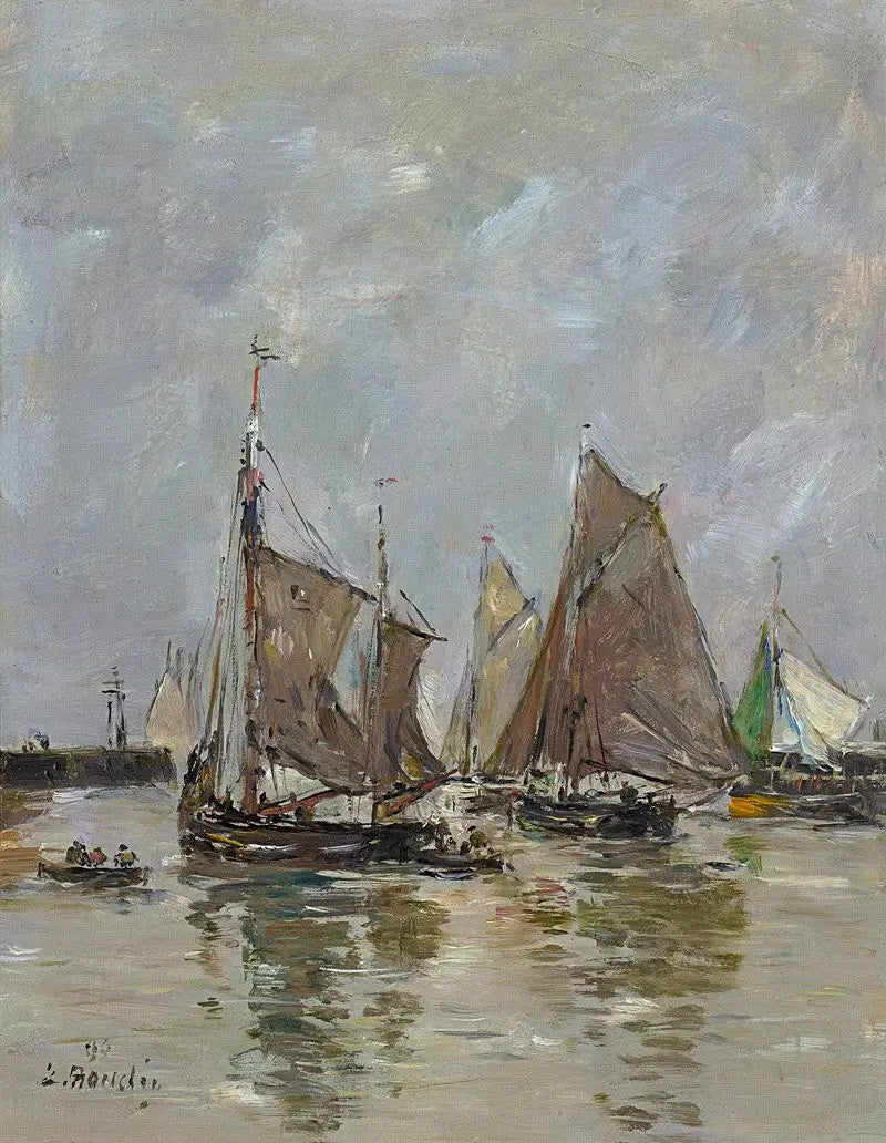 Trouville, sardinfiskernes udstyr - Eugène Boudin