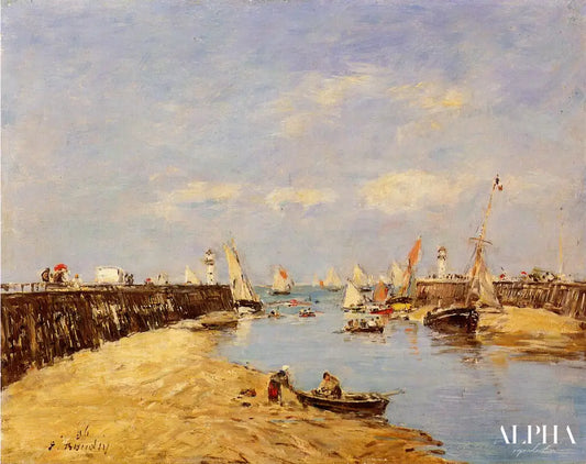 Trouville, la jetée et le bassin - Eugène Boudin - Reproductions de tableaux et peintures haut de gamme