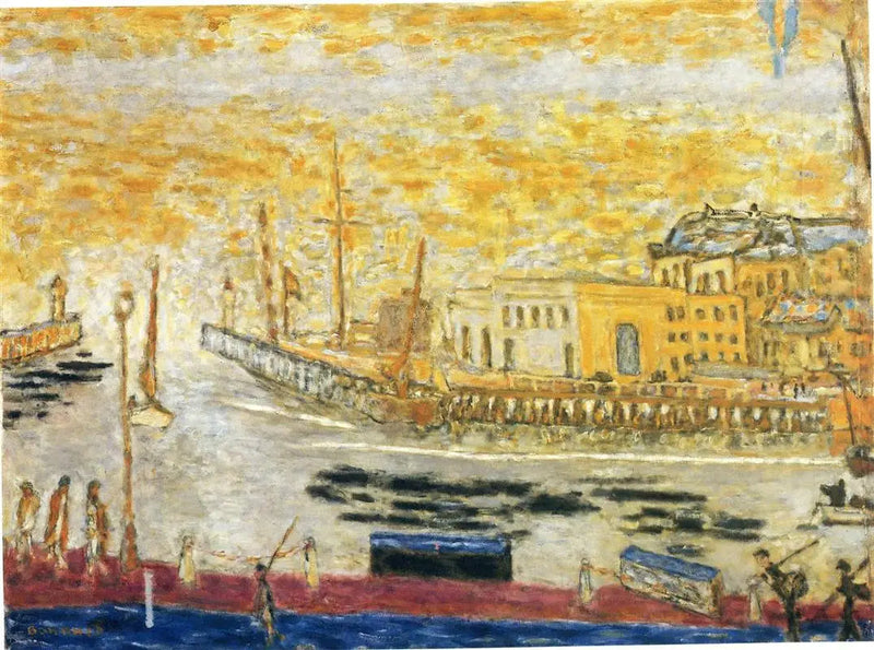 Trouville, havnens udgang - Pierre Bonnard