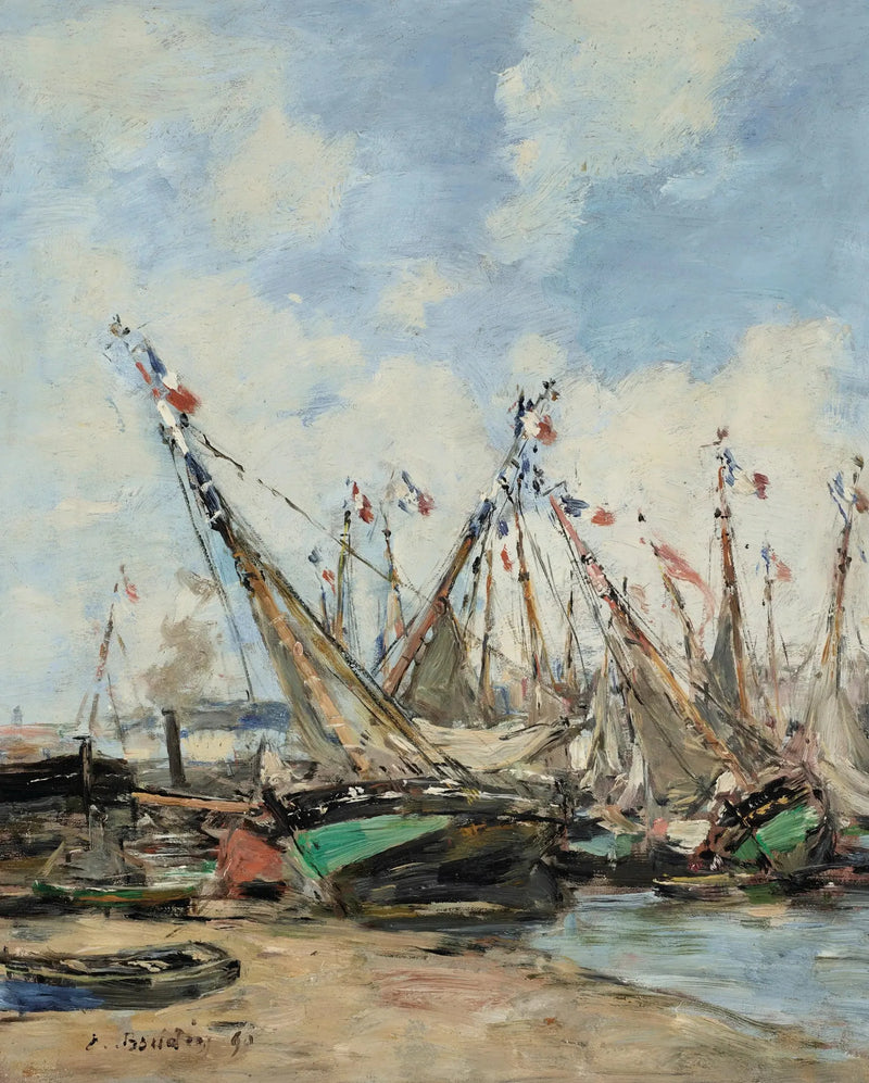 Trouville havet sejlere ekkoer - Eugène Boudin