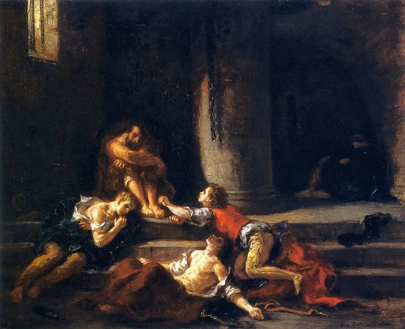 Ugolin og hans sønner - Eugène Delacroix