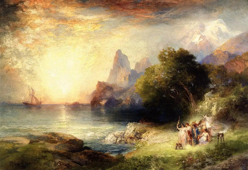 Ulysse og sirenerne - Thomas Moran