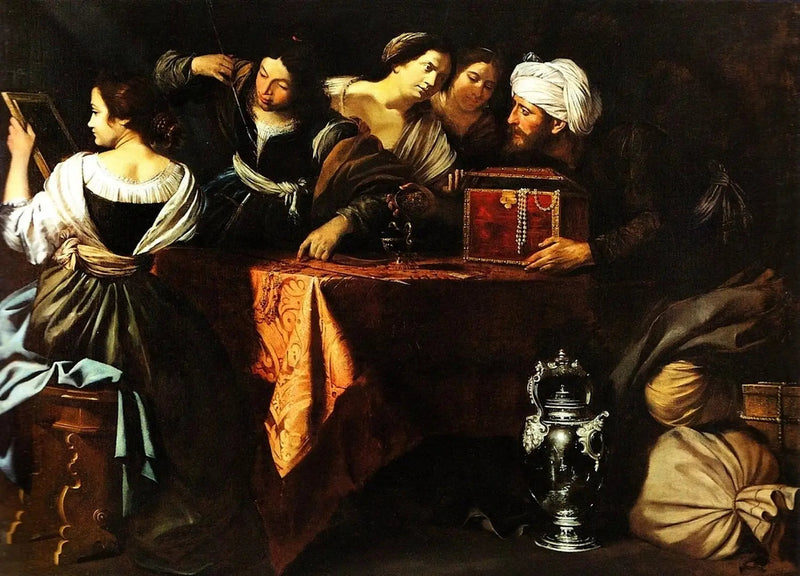 Ulysse takker Achille blandt Lycomède's piger - Artemisia Gentileschi