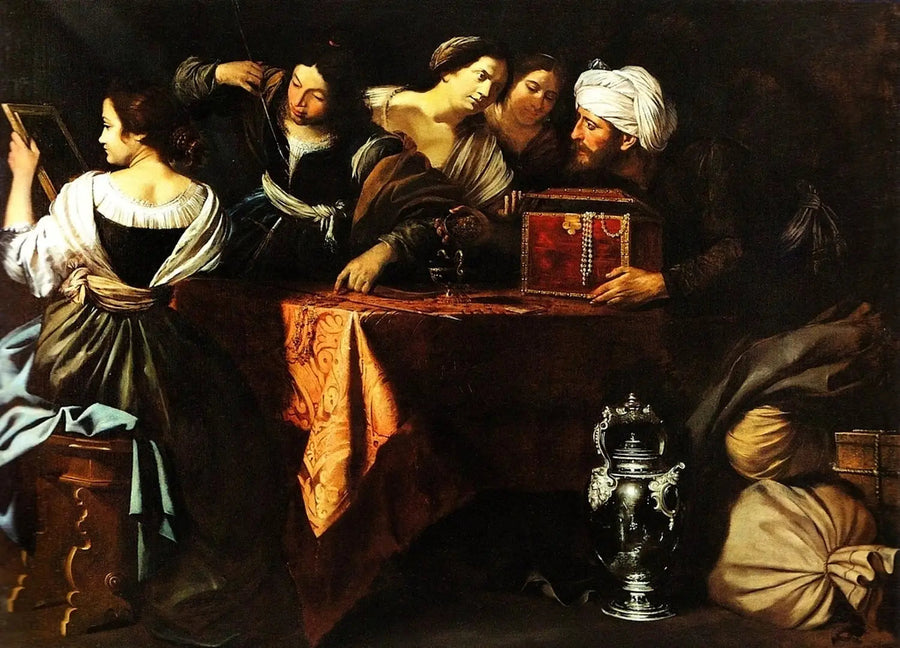 Ulysse takker Achille blandt Lycomède's piger - Artemisia Gentileschi