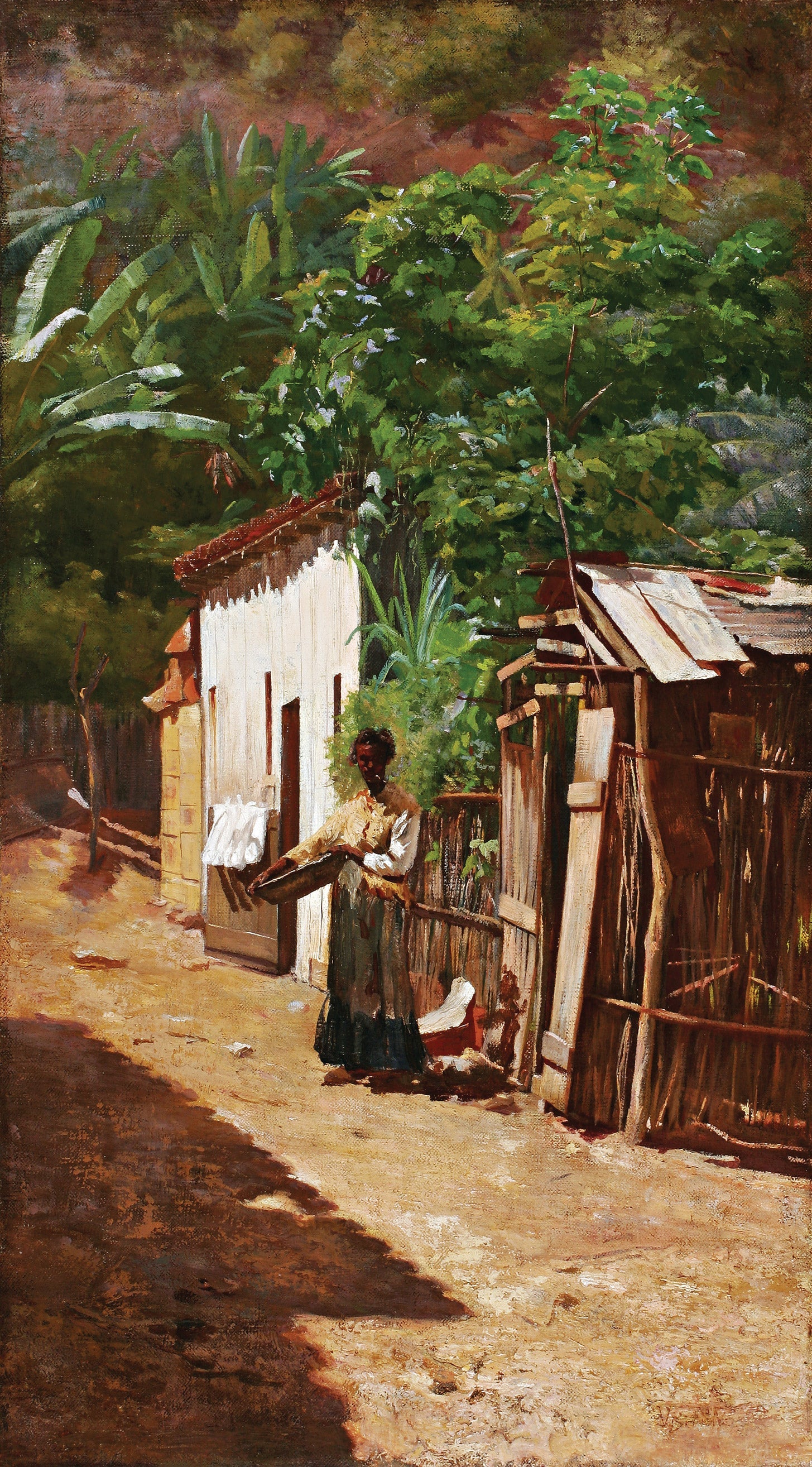 Uma rua da favela - Eliseu Visconti image 1 reproduction de peinture à l’huile