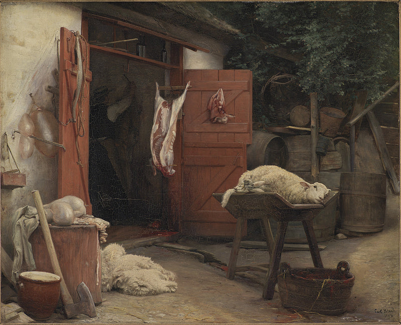 En slagtehal i Hellebæk - Carl Heinrich Bloch