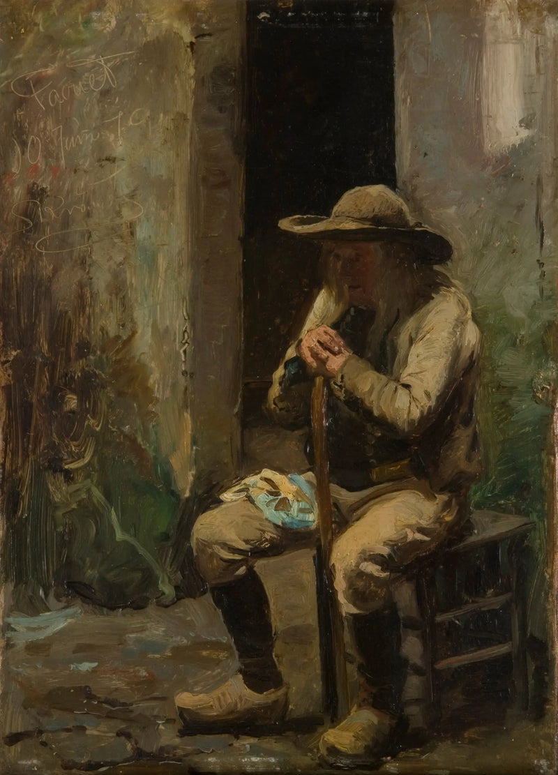 En landmand fra Faouet sidder - Peder Severin Krøyer
