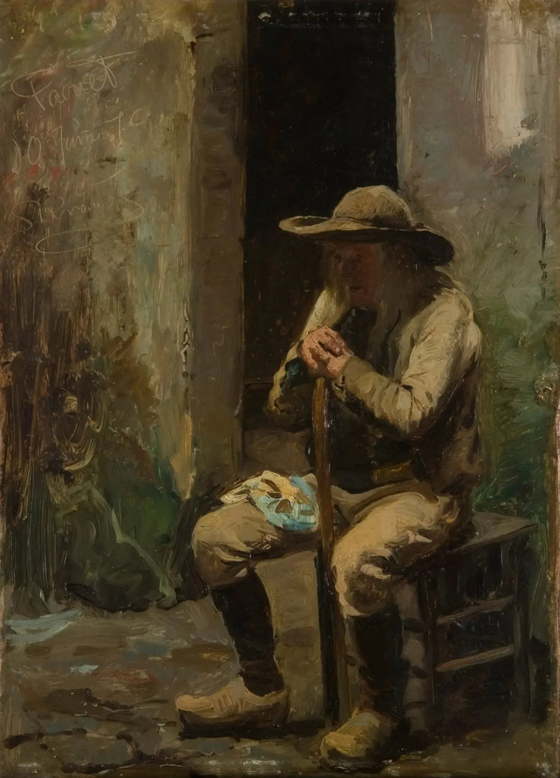 En landmand fra Faouet sidder - Peder Severin Krøyer