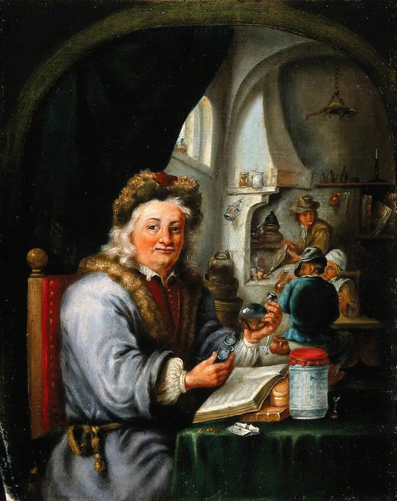 En alkymist i sit laboratorium - David Teniers den Yngre