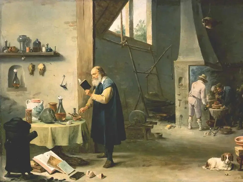 En alkymist - David Teniers den Yngre
