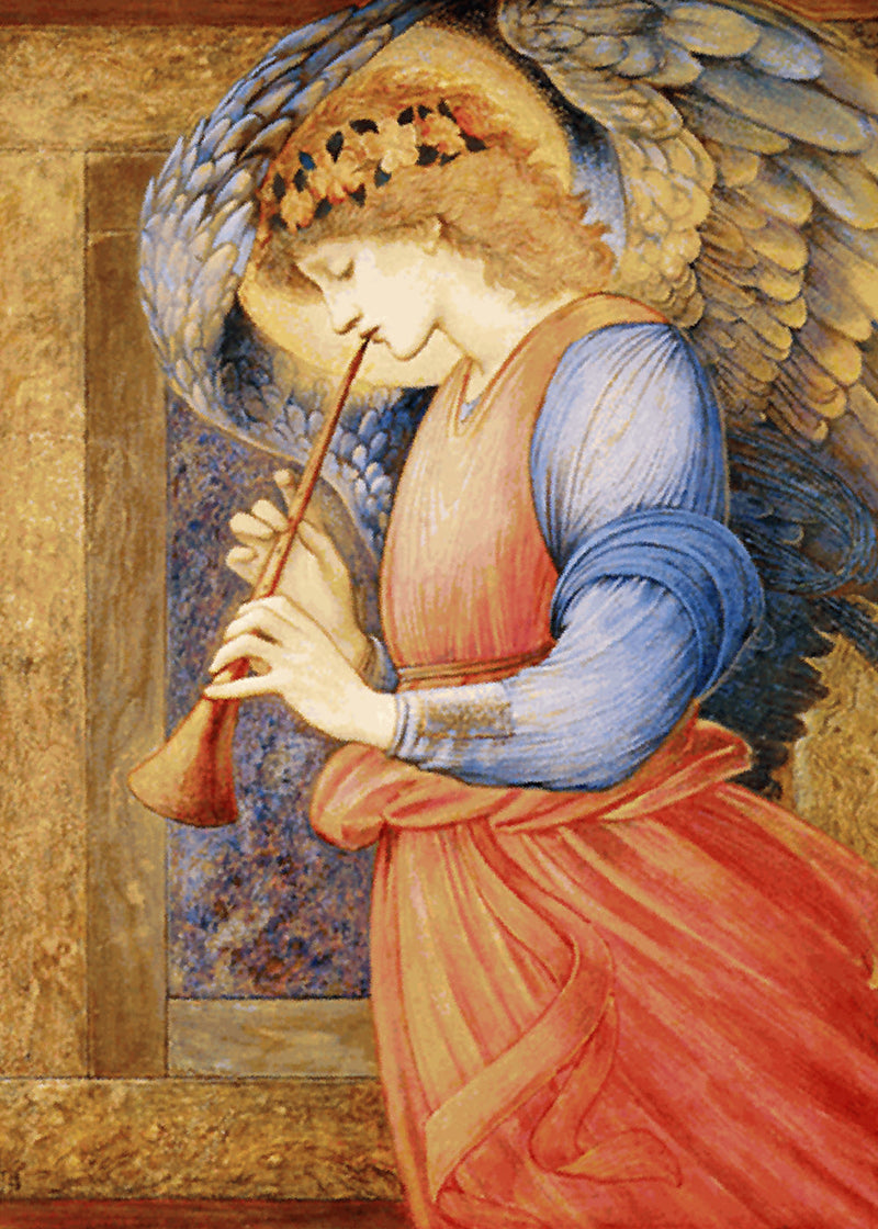 En engel, der spiller fløjte - Edward Burne-Jones