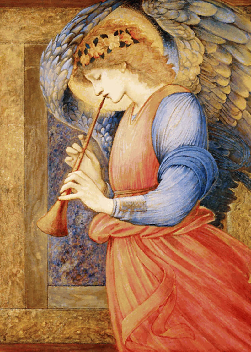 En engel, der spiller fløjte - Edward Burne-Jones
