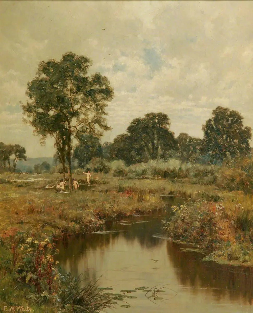 Un après-midi d'août, Woolhampton, Berkshire - Edward Wilkins Waite image 1 copie peinte à la main à l’huile