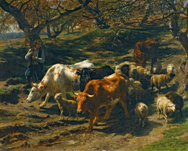 En hyrde med sin flok - Rosa Bonheur