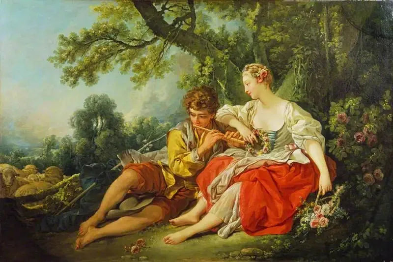 En hyrde synger for en hyrdinde - François Boucher
