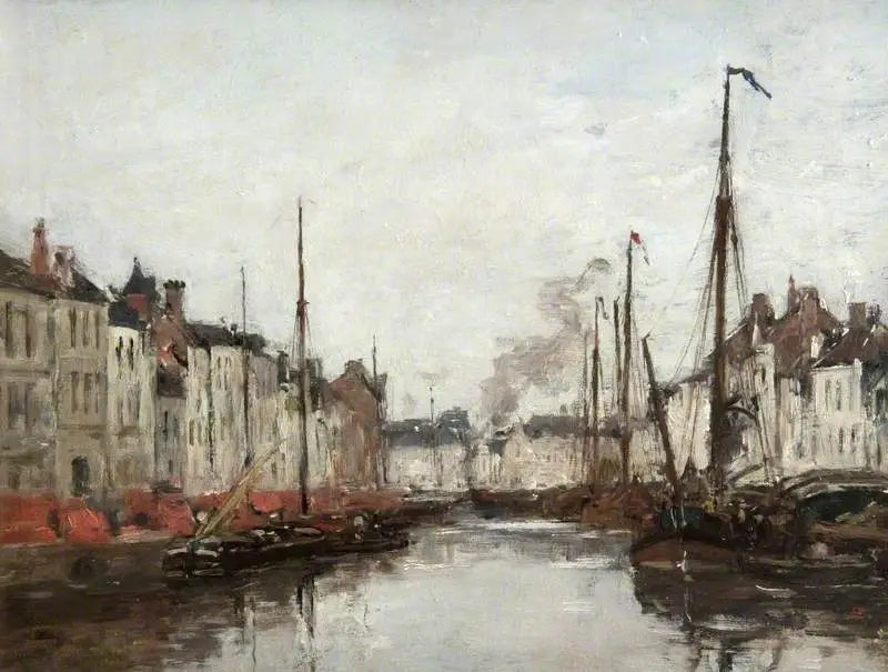 En hollandsk kanal - Eugène Boudin