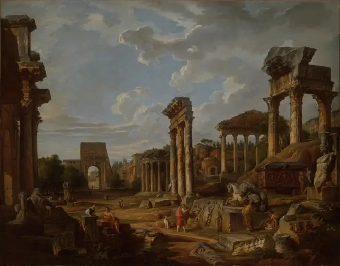 En caprice du forum romain - Giovanni Paolo Panini