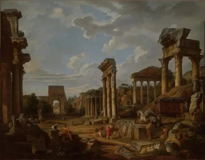 En caprice du forum romain - Giovanni Paolo Panini