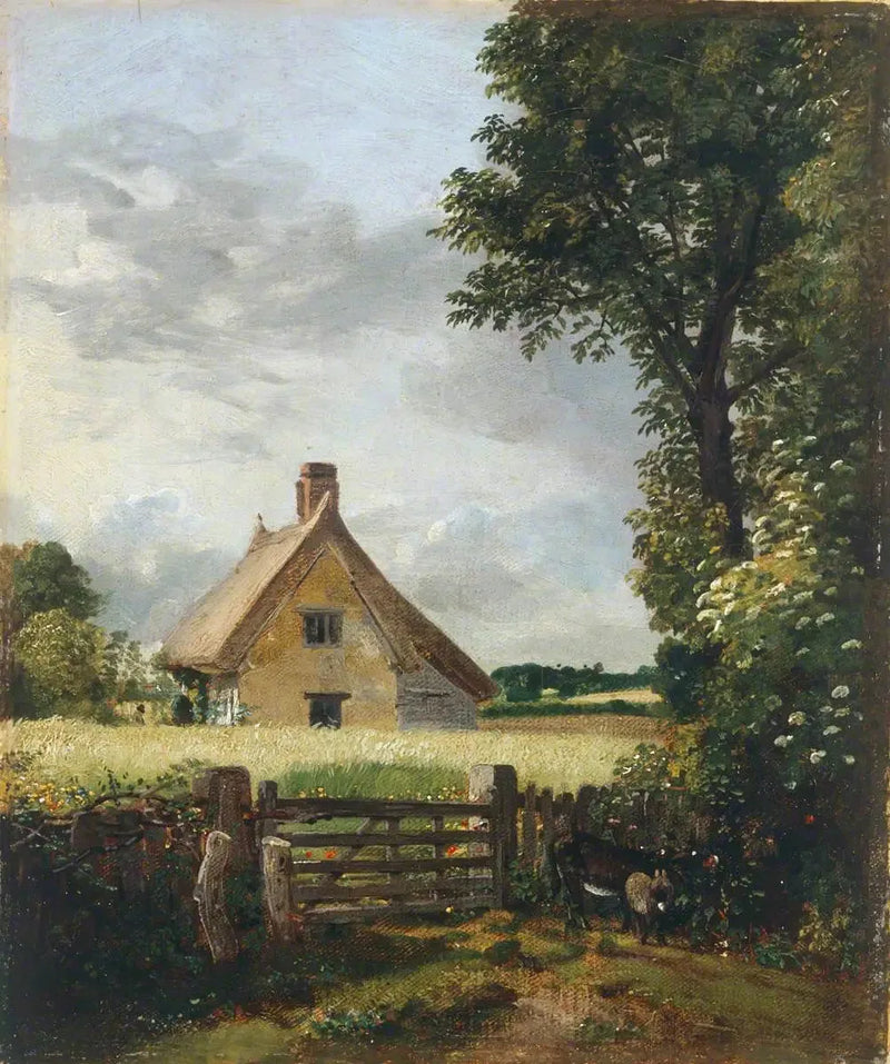 En hytte i en majsmark - John Constable