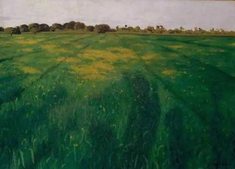 En mark med grønne havre - Félix Vallotton