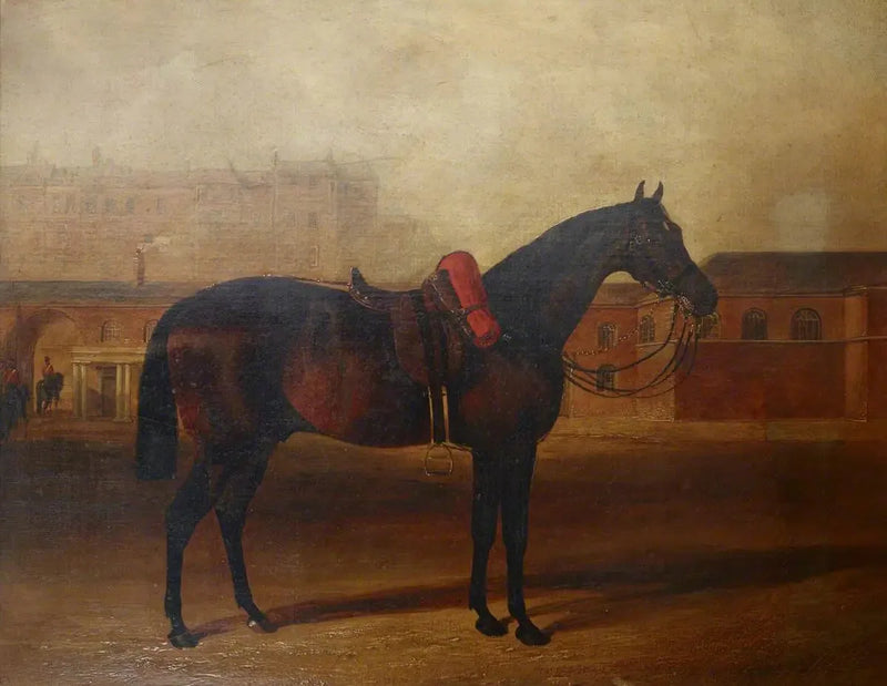 En oplader på paradepladsen ved Albany Barracks i London - John Frederick Herring, Sr.