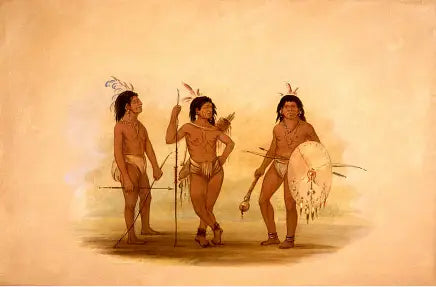Un chef Puelchee et deux jeunes guerriers - George Catlin - Alpha Reproduction