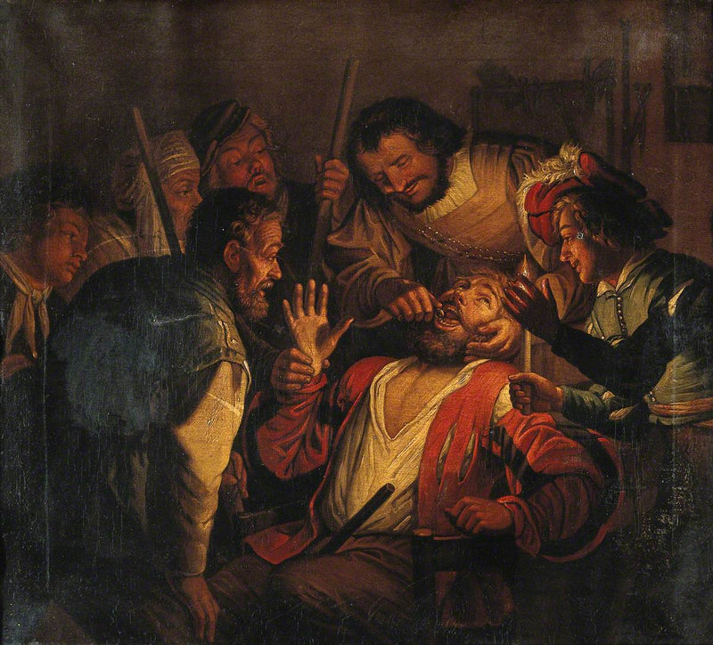En kirurg, der trækker en tand - Gerrit van Honthorst