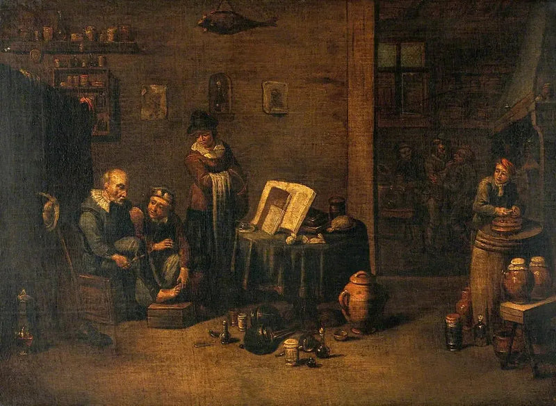 En kirurg, der opererer foden - David Teniers den Yngre