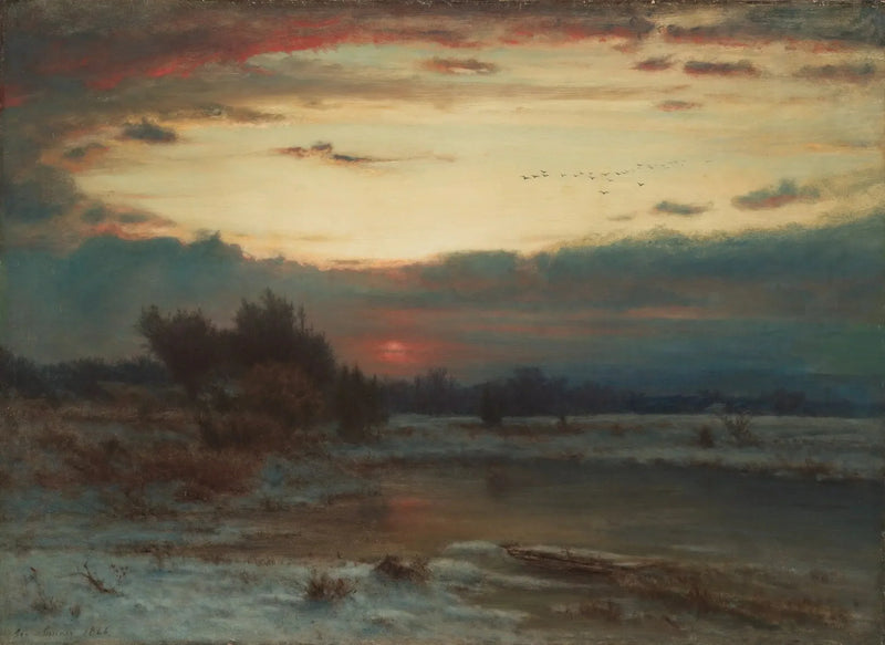 En vintersky - George Inness