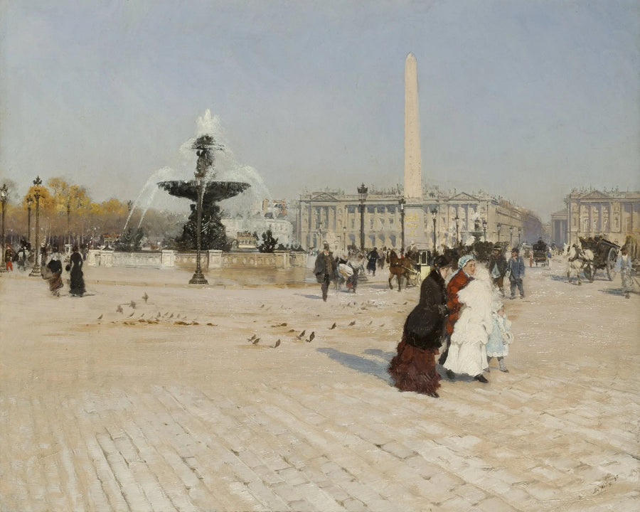 Et hjørne af Concorde-pladsen i Paris - Giuseppe De Nittis