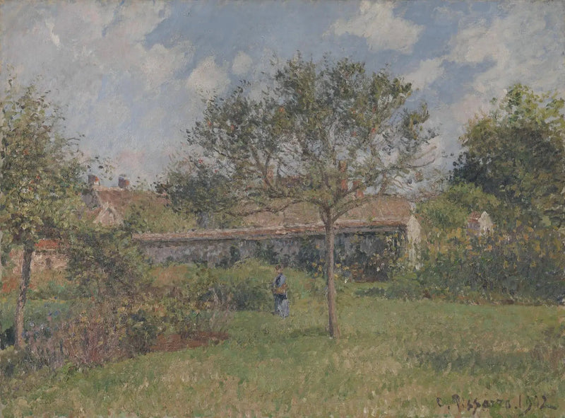 Et hjørne af engen i Eragny - Camille Pissarro