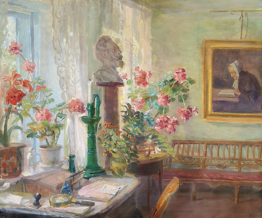 Et hjørne af stuen. Interiør. - Anna Ancher