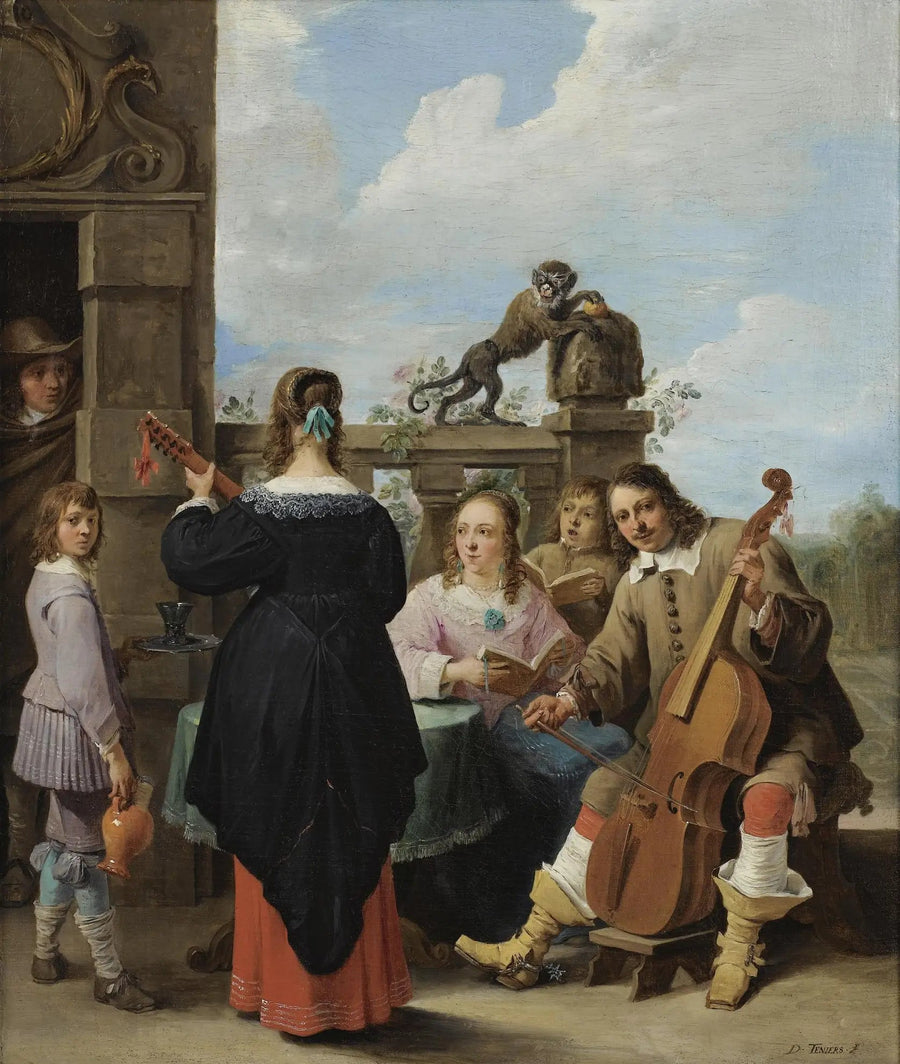 En familiekoncert på en terrasse - David Teniers le Jeune