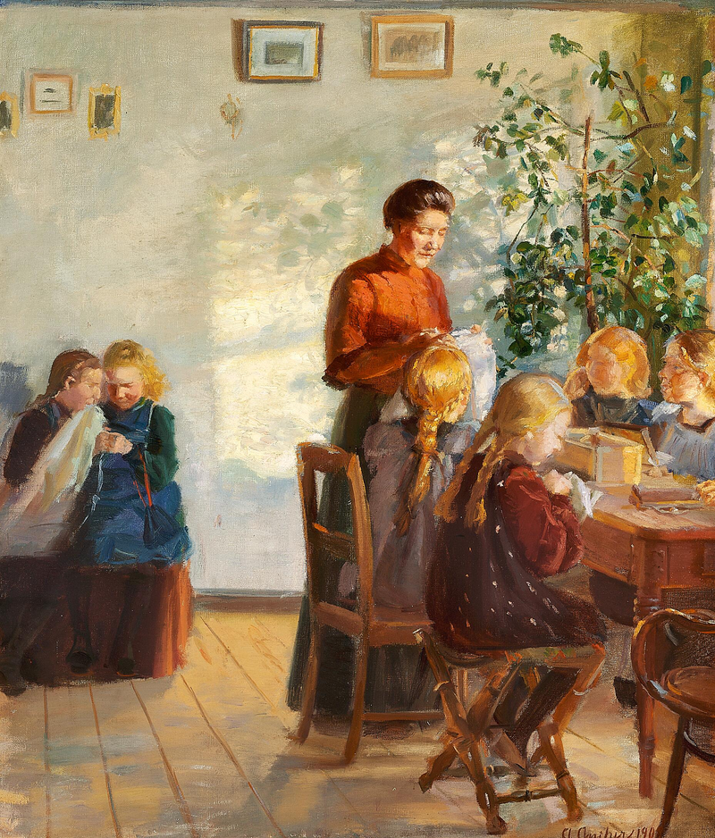 En sykursus. - Anna Ancher