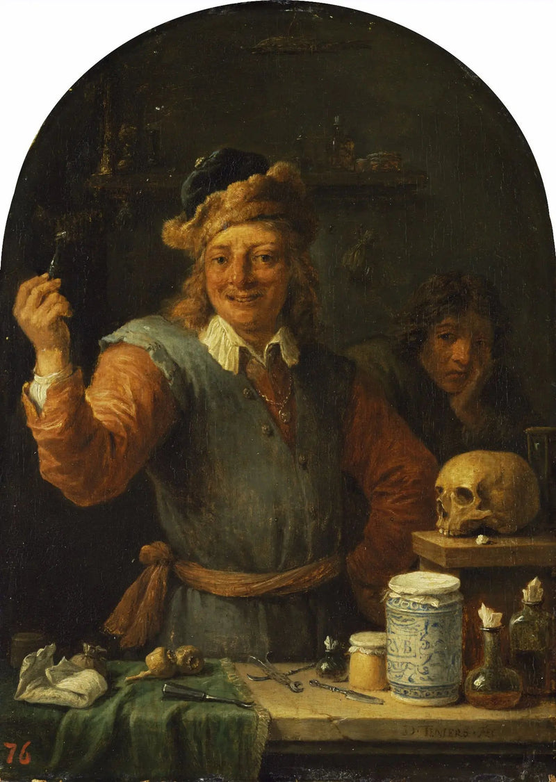 En tandlæge i sit klinik - David Teniers den Yngre