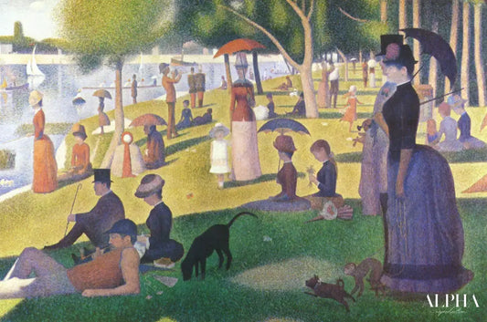 Un dimanche après-midi à l'île de la Grande Jatte - Georges Seurat - Reproductions de tableaux et peintures haut de gamme