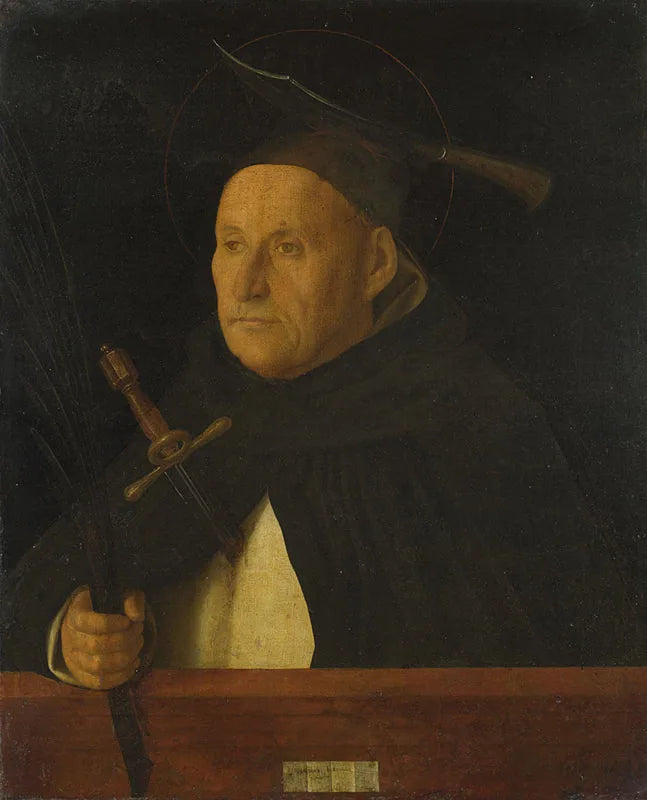 En dominikansk, med attributterne af Sankt Peter Martyr - Giovanni Bellini