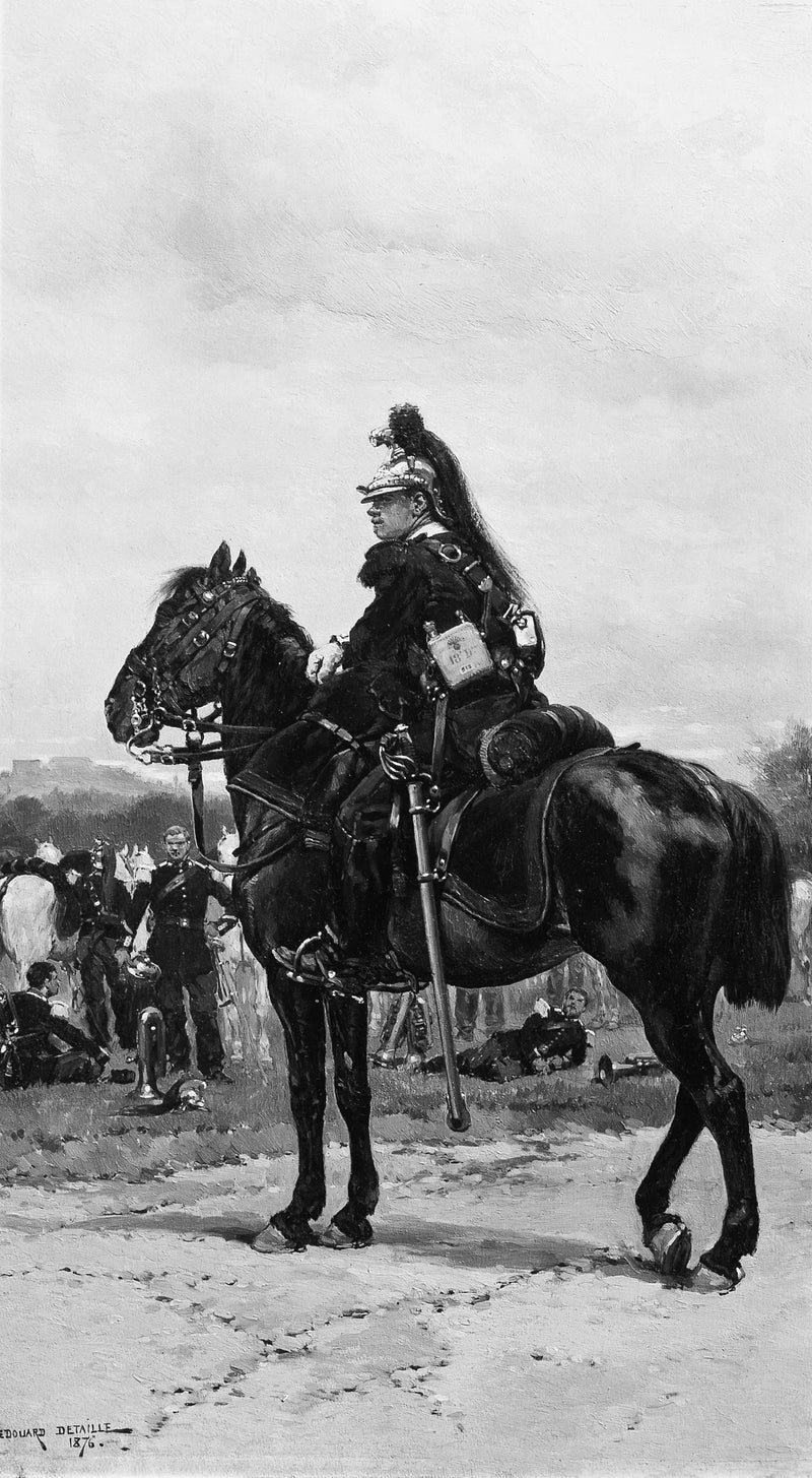 En drage på hest - Édouard Detaille