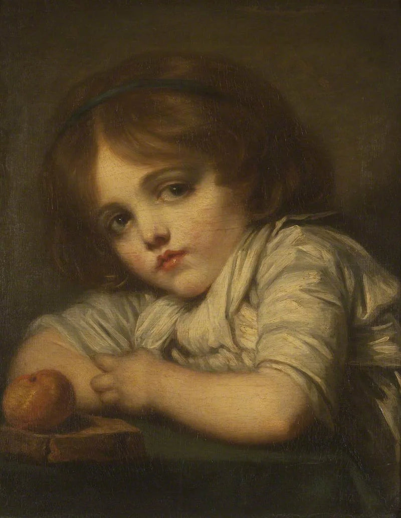 Et barn med et æble - Jean-Baptiste Greuze