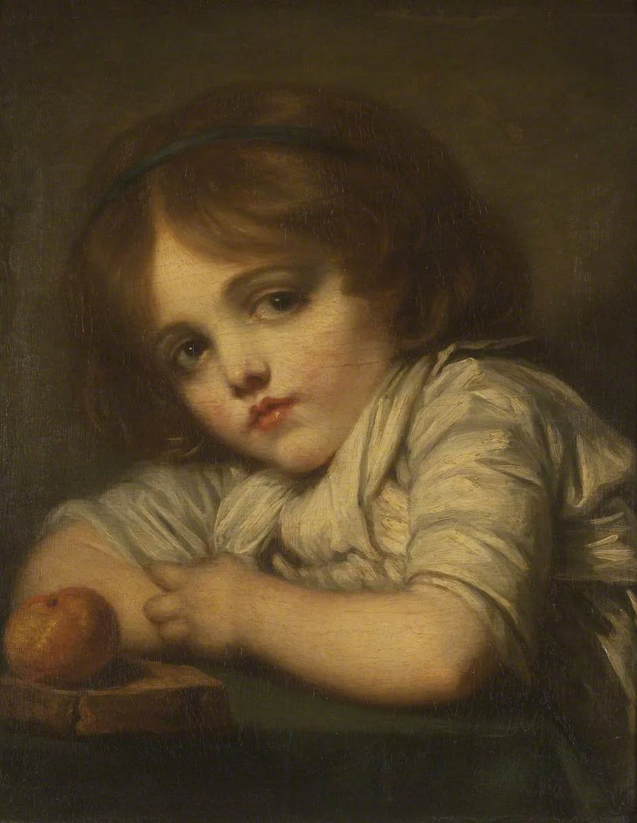 Et barn med et æble - Jean-Baptiste Greuze