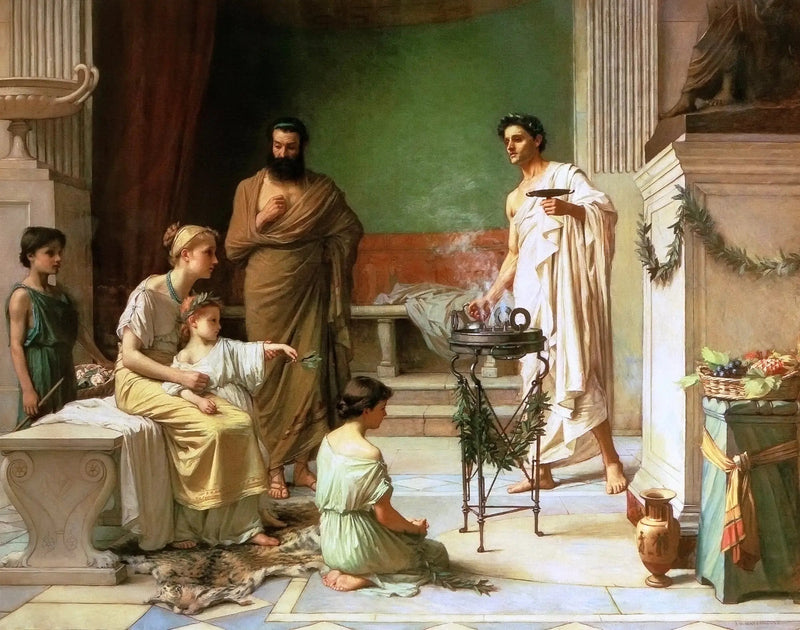En syg dreng bragt til Esculap-templet - John William Waterhouse