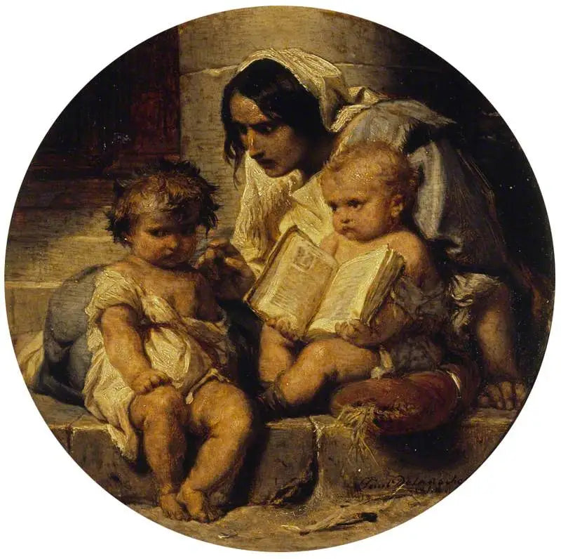 Et barn, der lærer at læse - Paul Delaroche
