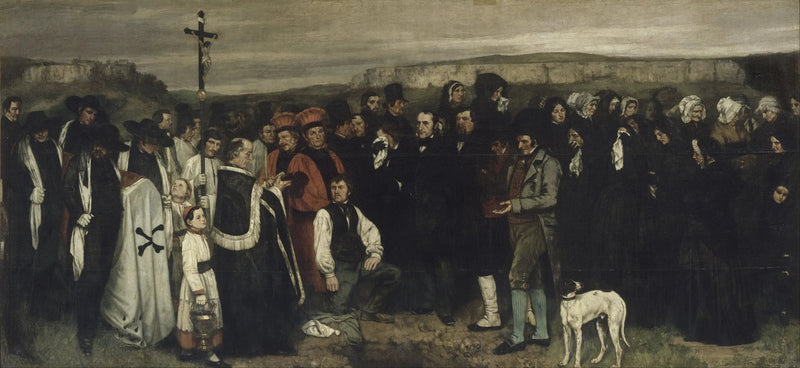 En begravelse i Ornans - Gustave Courbet