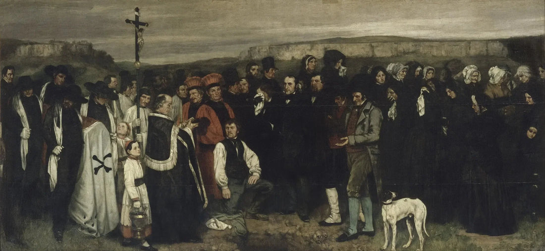 En begravelse i Ornans - Gustave Courbet