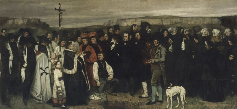 En begravelse i Ornans - Gustave Courbet