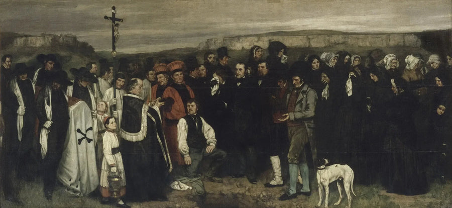 En begravelse i Ornans - Gustave Courbet