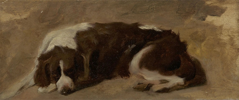En liggende spaniel - Edwin Henry Landseer